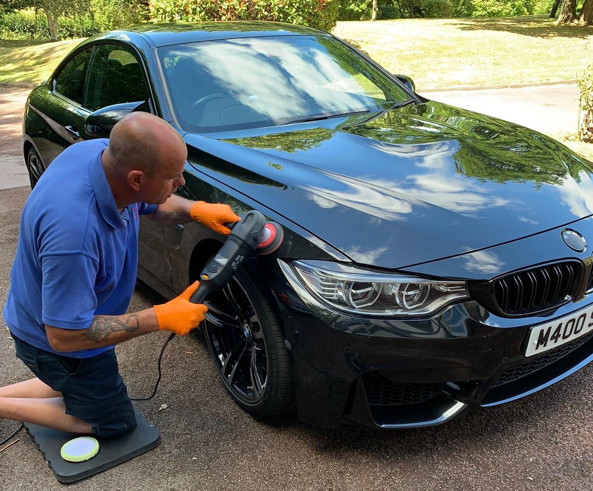 Richard Shining a Car